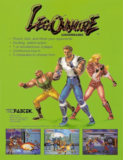 Legionnaire (US) Arcade Game Cover